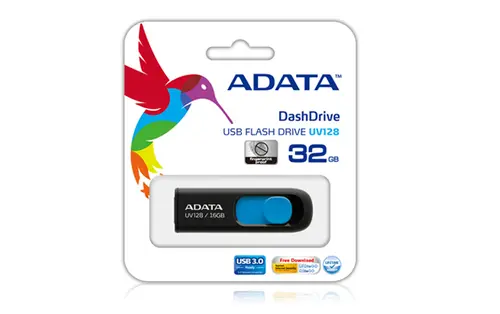 MEMORIA ADATA 128GB USB 3.0 UV128 NEGRA/AZUL